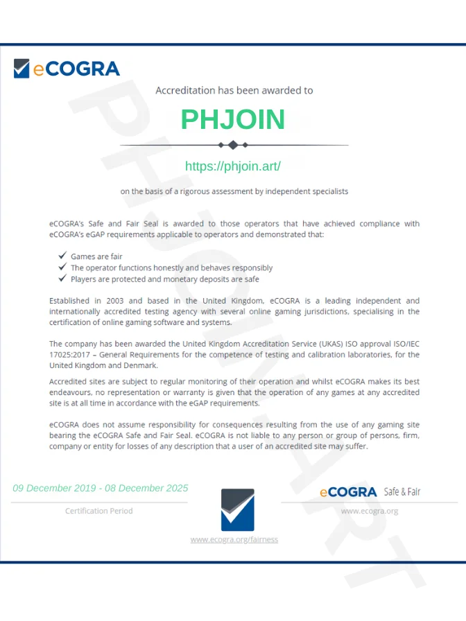 PHJOIN eCOGRA